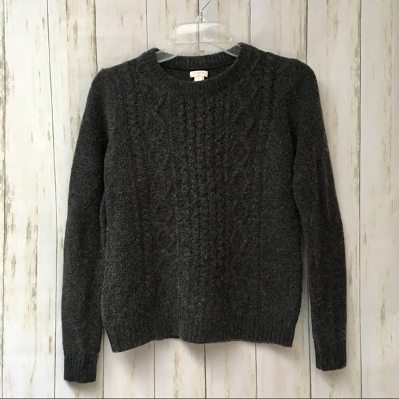 J. Crew Factory Sweaters - J Crew charcoal gray merino wool sweater - sz S